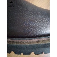 Монголки мужские натуральные высокие коричневые, войлочнорезиновая подошва