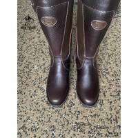 Монголки женские натуральные коричневые, резиновая подошва Монголки женские натуральные коричневые, резиновая подошва