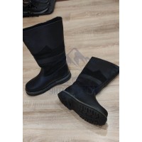 Монголки мужские натуральные высокие черные, войлочнорезиновая подошва Монголки мужские натуральные высокие черные, войлочнорезиновая подошва