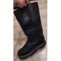 Монголки мужские натуральные высокие черные, войлочнорезиновая подошва Монголки мужские натуральные высокие черные, войлочнорезиновая подошва