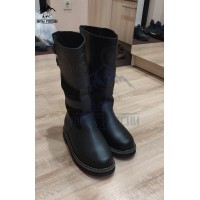 Монголки мужские натуральные высокие черные, войлочнорезиновая подошва Монголки мужские натуральные высокие черные, войлочнорезиновая подошва