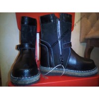 Монголки детские натуральные черные, войлочная подошва Монголки детские натуральные черные, войлочная подошва