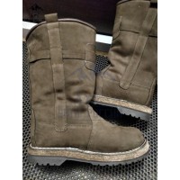 Монголки мужские натуральные высокие хаки нубук, войлочнорезиновая подошва Монголки мужские натуральные высокие хаки нубук, войлочнорезиновая подошва