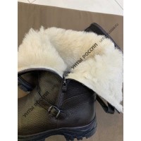 Монголки мужские натуральные коричневые с замком, литая подошва