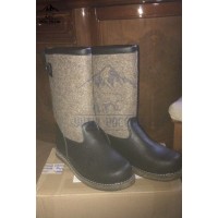 Сапоги зимние мужские натуральные войлочно-кожаные 'Лесник' валенки, войлочная подошва