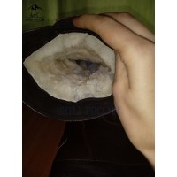 Монголки женские натуральные коричневые, литая подошва