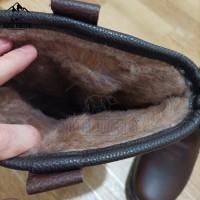 Монголки мужские натуральные высокие коричневые, литая подошва