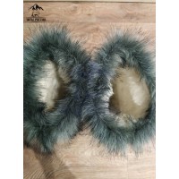 Унты женские натуральные чернобурка кожаные, литая подошва