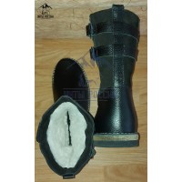 Монголки мужские натуральные короткие черные, войлочная подошва Монголки мужские натуральные короткие черные, войлочная подошва