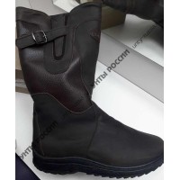 Монголки женские натуральные коричневые, литая подошва