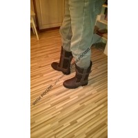 Монголки мужские натуральные высокие коричневые, литая подошва Монголки мужские натуральные высокие коричневые, литая подошва