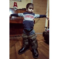 Унты мужские натуральные высокие койот, войлочная подошва