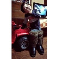 Унты мужские натуральные высокие койот, войлочная подошва