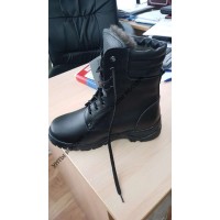 Берцы зимние натуральные черные кожаные с мехом армейские, литая подошва Берцы зимние натуральные черные кожаные с мехом армейские, литая подошва