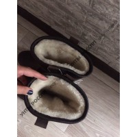 Монголки мужские натуральные высокие коричневые, войлочная подошва