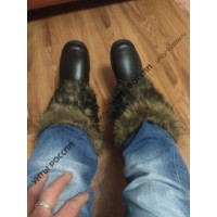 Унты мужские натуральные короткие койот, литая подошва