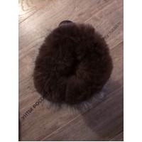 Унты женские натуральные чернобурка кожаные, литая подошва