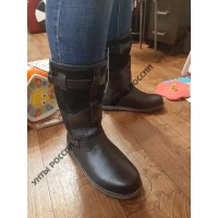 Монголки мужские натуральные коричневые с замком, войлочная подошва Монголки мужские натуральные коричневые с замком, войлочная подошва