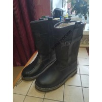 Монголки мужские натуральные коричневые, войлочнорезиновая подошва