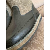 Сапоги зимние мужские натуральные войлочно-кожаные 'Лесник' валенки, войлочная подошва