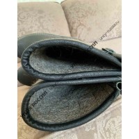 Сапоги зимние мужские натуральные войлочно-кожаные 'Лесник' валенки, войлочная подошва