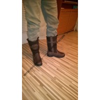 Монголки мужские натуральные высокие коричневые, литая подошва Монголки мужские натуральные высокие коричневые, литая подошва