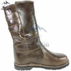 Монголки мужские натуральные высокие коричневые на протекторе, серия "Вожак"