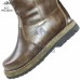 Монголки женские натуральные коричневые войлочнорезиновая подошва, серия "Вожак" (арт. 10020)