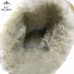 Угги из натуральной дублёной овчины желтые с коричневой пяткой (арт. 20001)