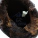 Угги из натуральной дублёной овчины черные с желтой пяткой (арт. 20004)