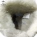 Угги из натуральной дублёной овчины серые с коричневой пяткой (арт. 20008)