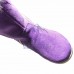 Сапоги детские натуральные фиолетовые, литая подошва