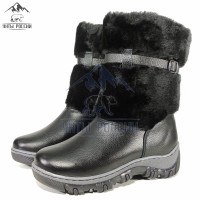 Унты подростковые натуральные черные, литая подошва