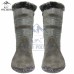 Сапоги женские натуральные серые с замком, литая подошва (арт. 40039)