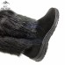 Унты женские натуральные короткие черные с замком, литая подошва (арт. 40061)