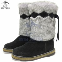 Унты женские натуральные голубая норка, войлочная подошва
