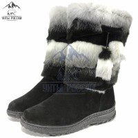 Унты женские натуральные шиншилла, литая подошва