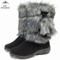 Унты женские натуральные чернобурка, литая подошва