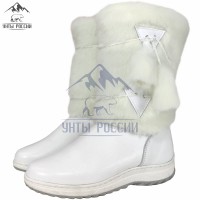 Унты женские натуральные белые, литая подошва Унты женские натуральные белые, литая подошва