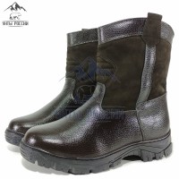 Монголки мужские натуральные короткие коричневые, литая подошва