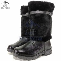 Унты мужские натуральные высокие черные, литая подошва