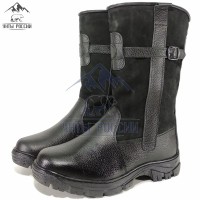 Монголки мужские натуральные высокие черные, литая подошва