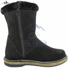 Сапоги зимние женские натуральные черные на замке "Снежана", войлочная подошва