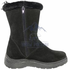 Сапоги зимние женские натуральные черные на замке "Снежана", литая подошва