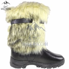 Унты мужские натуральные короткие собака, литая подошва