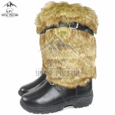 Унты мужские натуральные высокие собака "Ямал", литая подошва