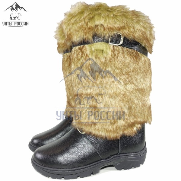 Унты мужские натуральные высокие собака "Ямал", литая подошва (арт. 50036)