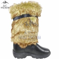 Унты мужские натуральные высокие собака "Ямал", литая подошва