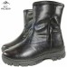 Полусапоги зимние мужские натуральные черные кожаные с замком "Бореал", литая подошва (арт. 50037)