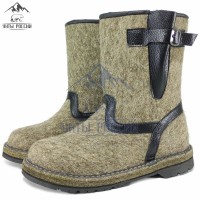 Сапоги зимние мужские натуральные войлочные с мехом 'Лесник', валенки, войлочнорезиновая подошва